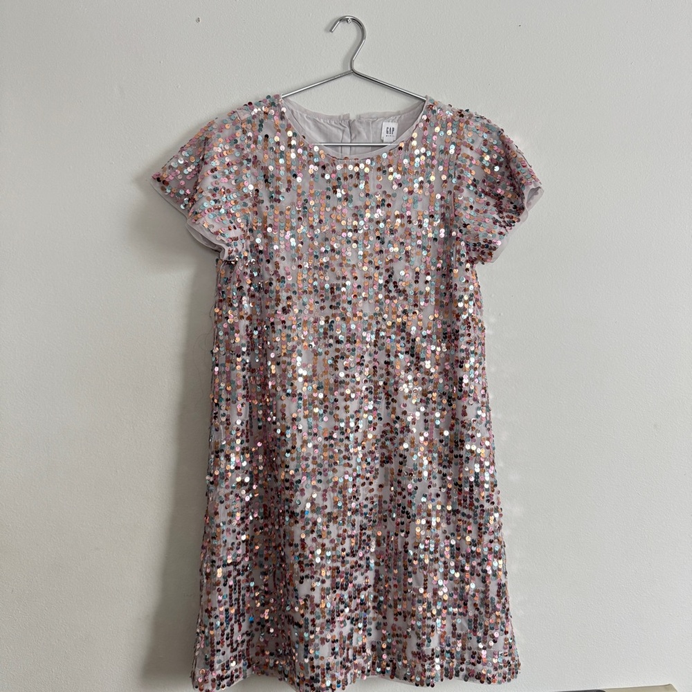 GAP Pink and Silver Sequin Kids Dress